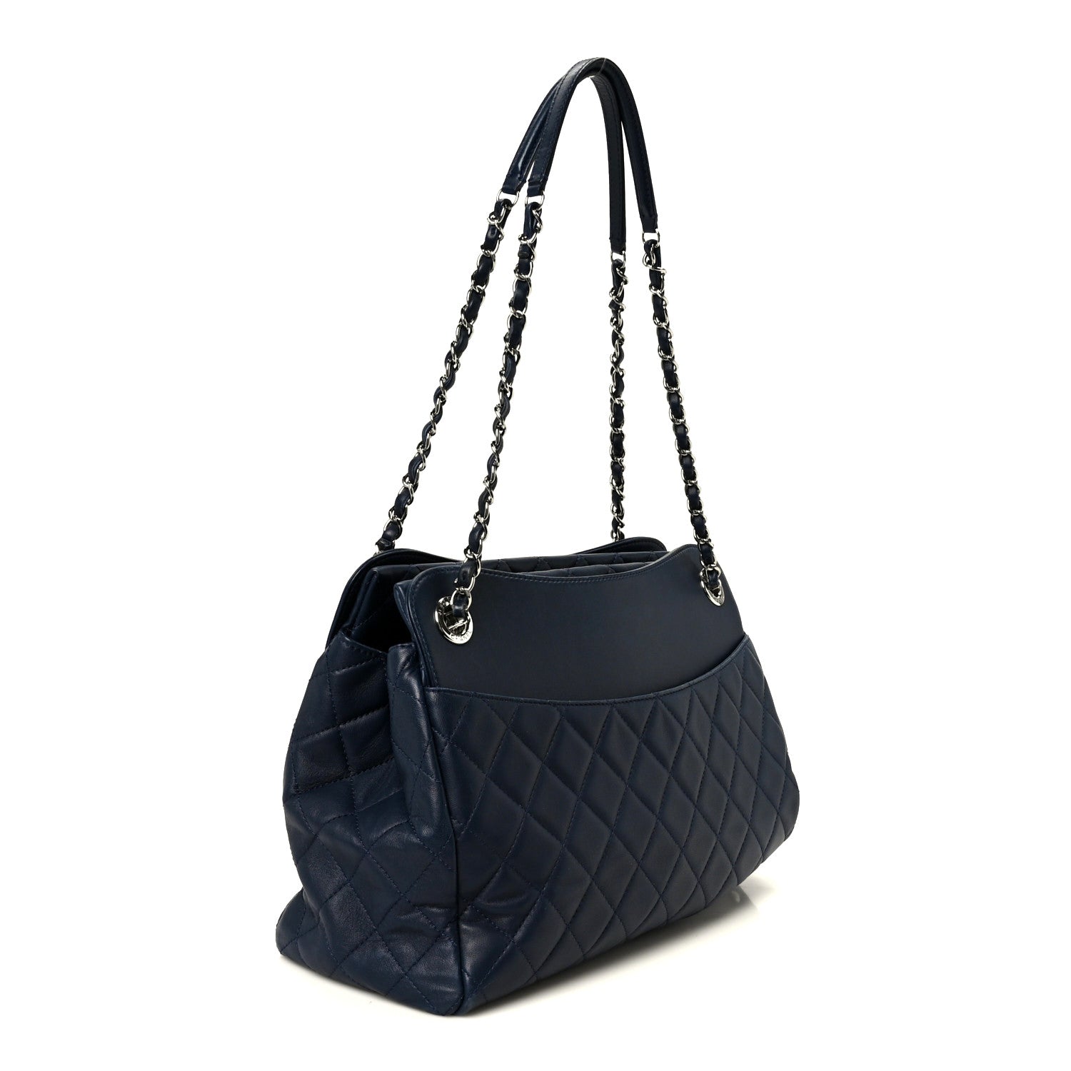 Chanel Lambskin Quilted Chanel 7 Large Tote Navy 2 of 10