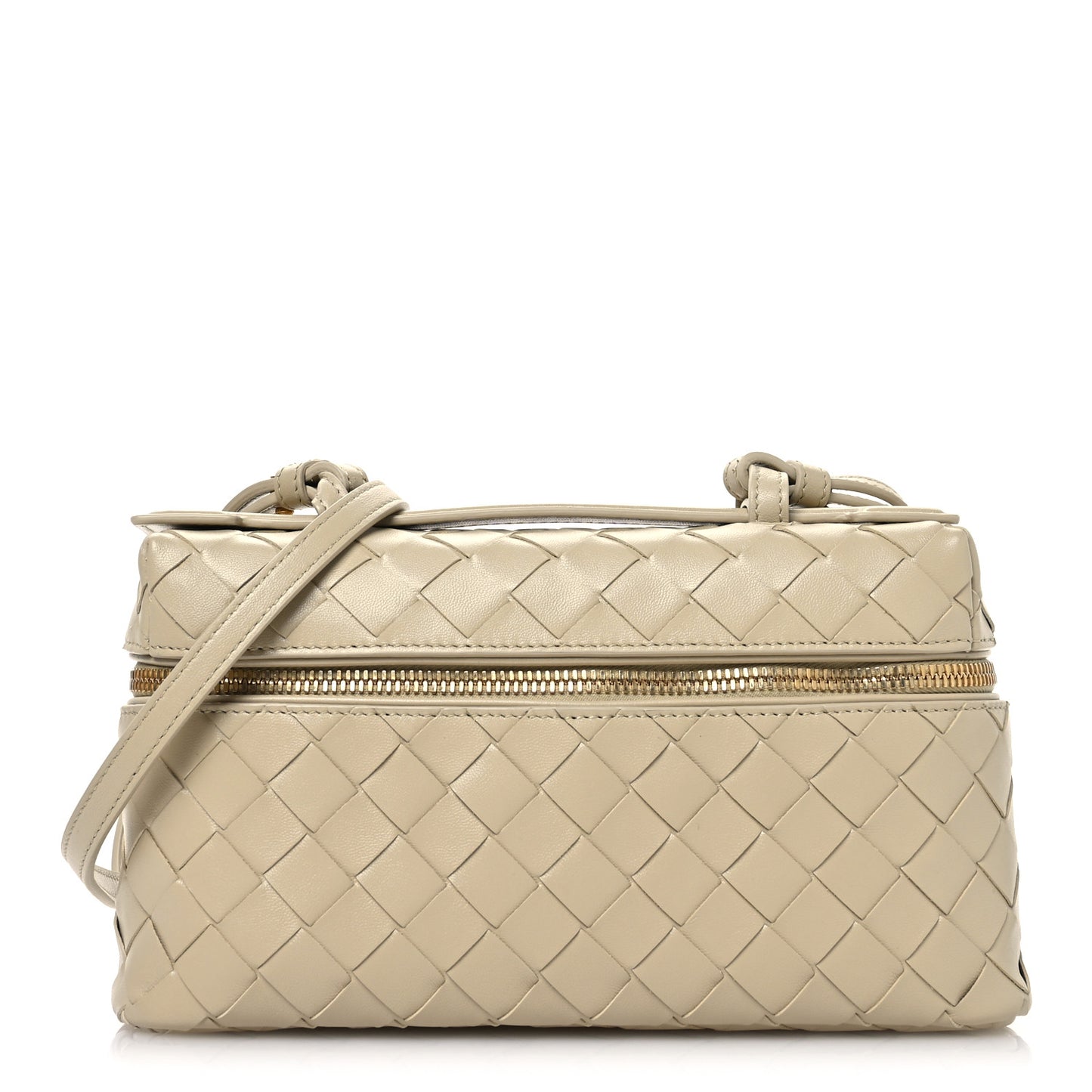 Calfskin Intrecciato Bang Bang Vanity Case Ecru