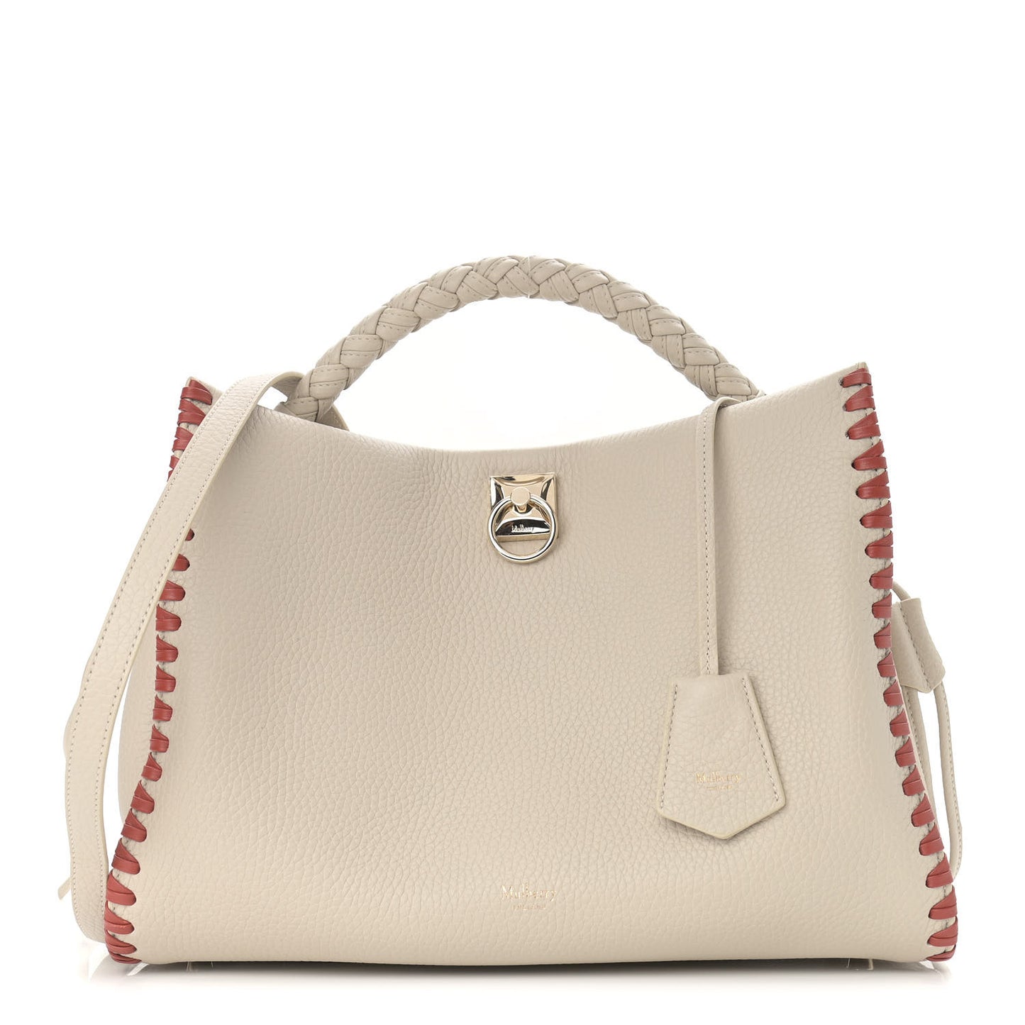 Heavy Grain Braided Edge Iris Tote Chalk