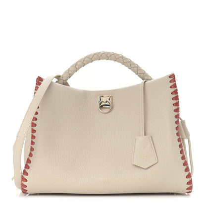 Mulberry Heavy Grain Braided Edge Iris Tote Chalk 1 of 10