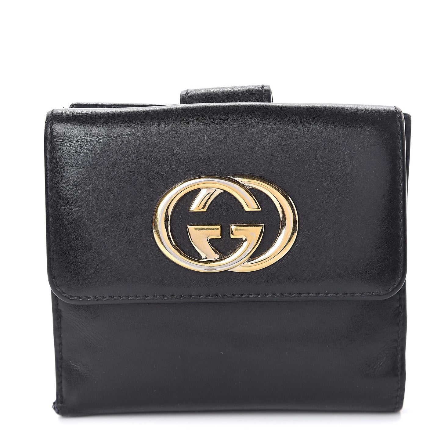 Calfskin Compact Britt Wallet Black