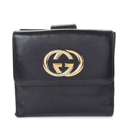 Gucci Calfskin Compact Britt Wallet Black 1 of 5