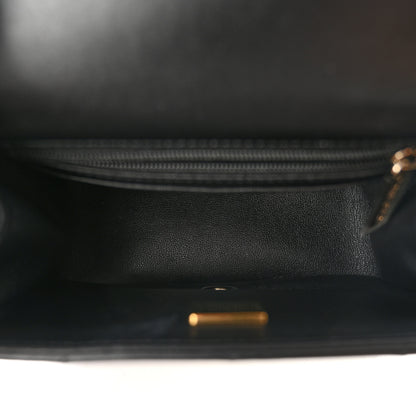Chanel Lambskin Resin Crystal Square Quilted Mini Monacoco Flap Black 5 of 12