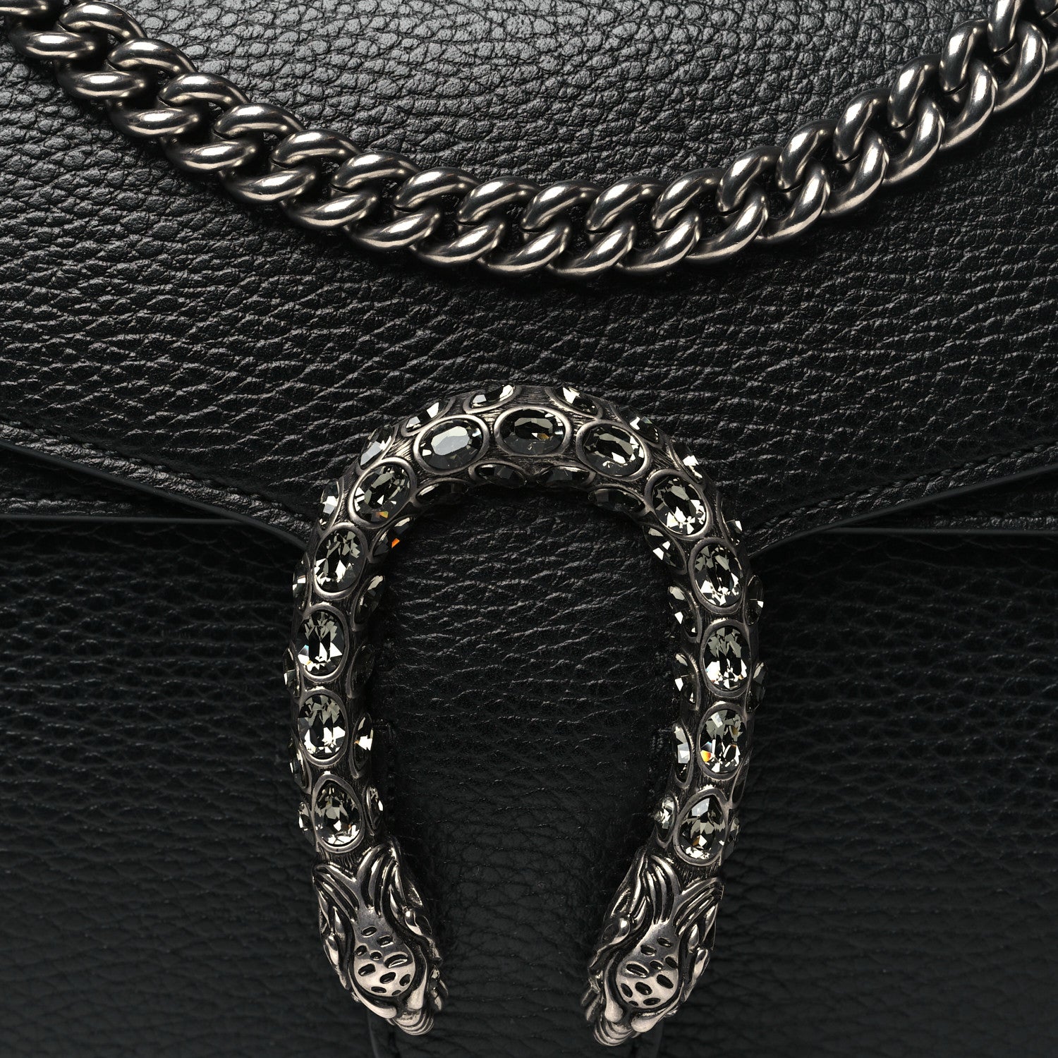 Gucci Pebbled Calfskin Small Dionysus Shoulder Bag Black 8 of 10