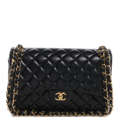 Chanel Lambskin Jumbo Double Flap Black 1 of 9