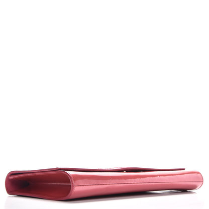 Saint Laurent Patent Large Belle De Jour Clutch Pink 4 of 10