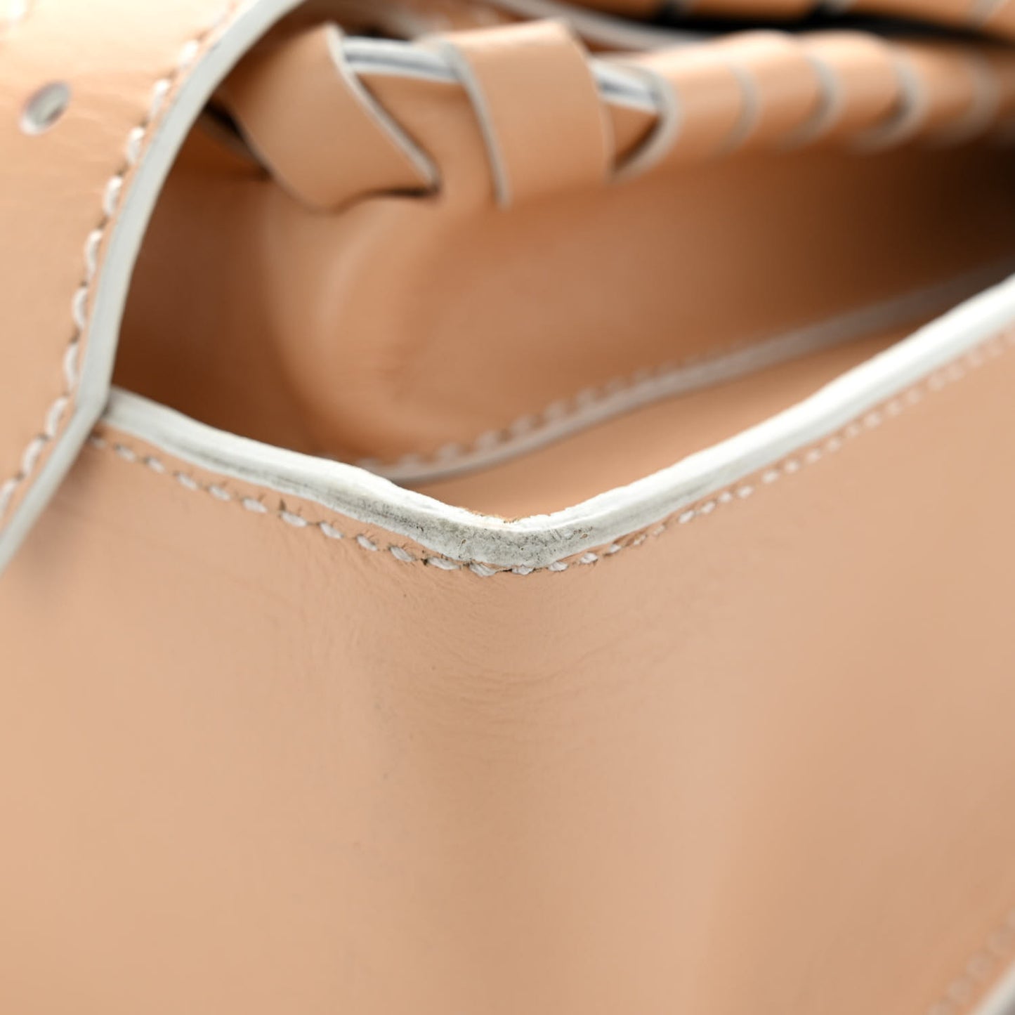 Calfskin Tiny Whipstitch PS1 Satchel Warm Sand
