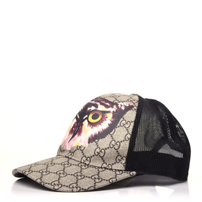 Gucci GG Supreme Monogram Owl Print Mens Baseball Hat L 1 of 5