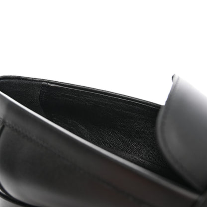 Hermes Calfskin Womens Destin Loafers 37 Black 9 of 12