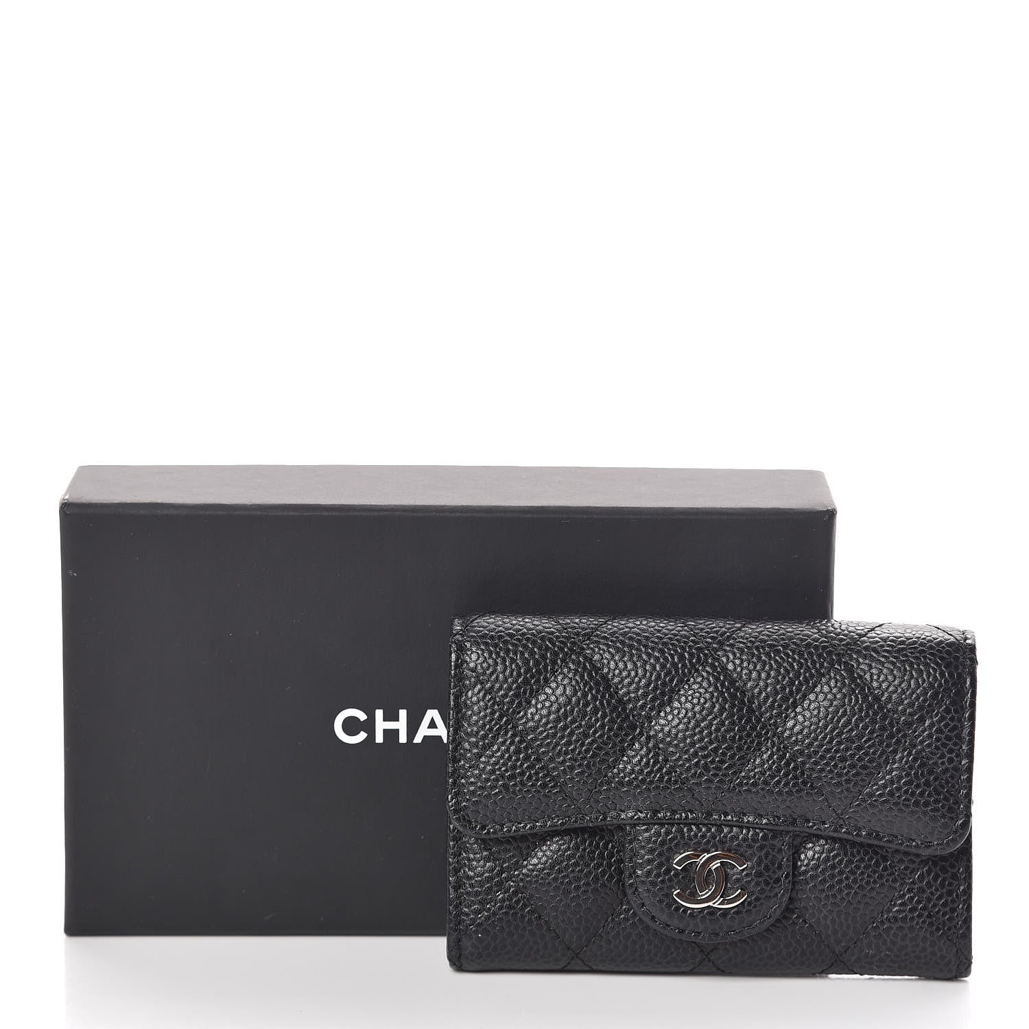 Chanel Caviar Quilted Flap Card Holder Black 9 of 9