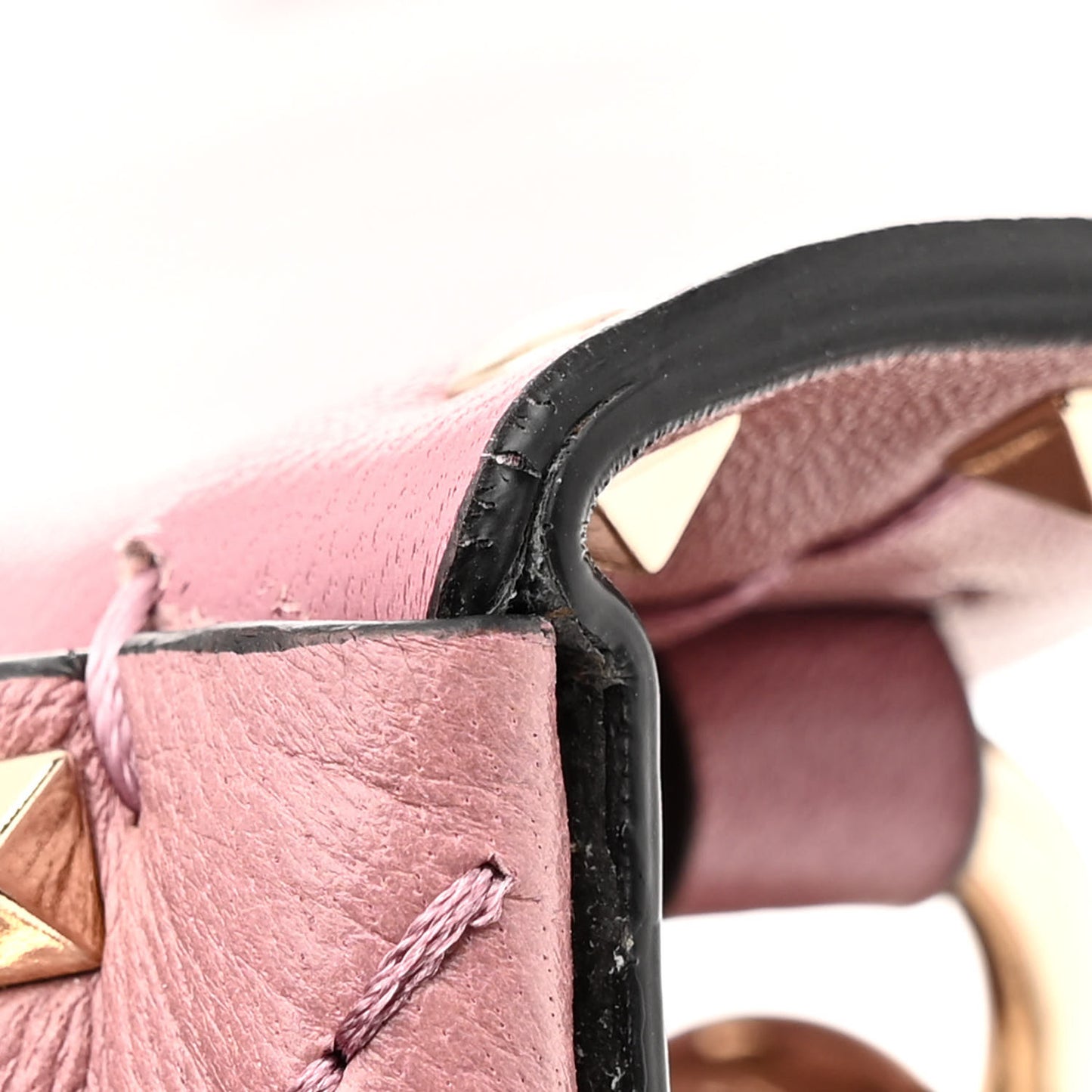 Lambskin Medium Rockstud Spike Shoulder Bag Antique Rose