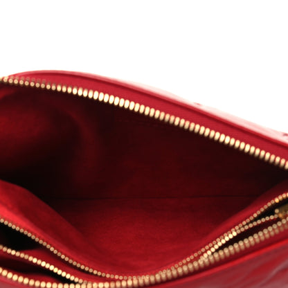 Louis Vuitton Mother of Pearl Lambskin Embossed Monogram Coussin BB Red Green 6 of 11
