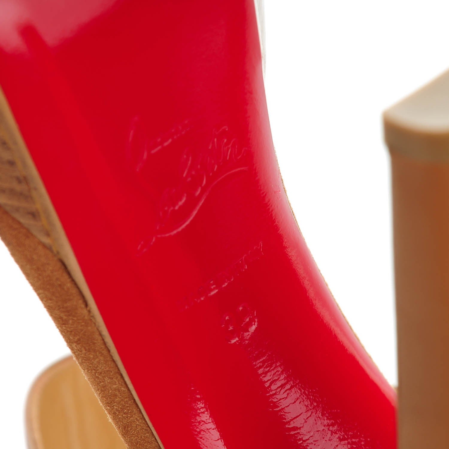 Christian Louboutin Calfskin Haute Retene 140 Platform Sandals 39 Noisette 6 of 7