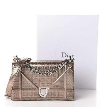 Christian Dior Metallic Patent Micro-Cannage Small Diorama Flap Bag Hyper Pink 14 of 14