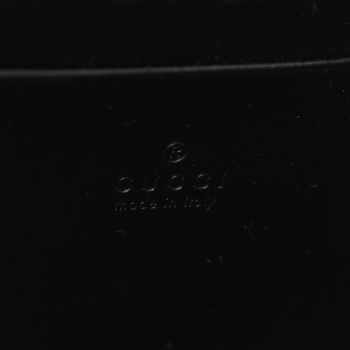 Calfskin GG Debossed Chain Wallet Black