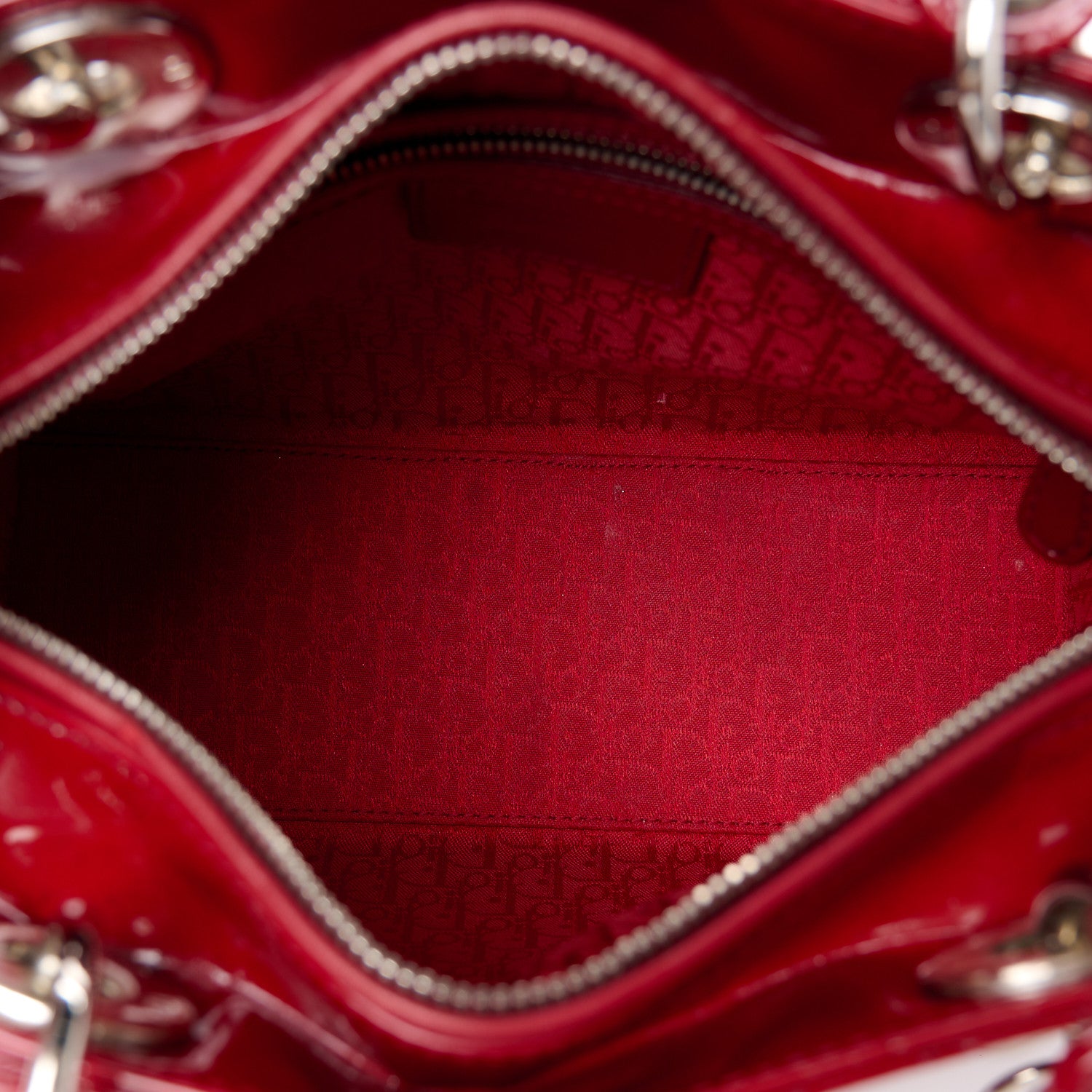 Christian Dior Patent Cannage Medium Lady Dior Red 5 of 10