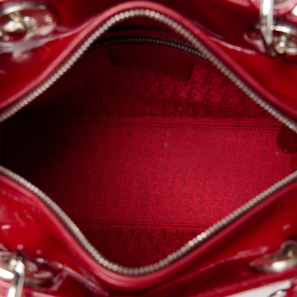Christian Dior Patent Cannage Medium Lady Dior Red 5 of 10