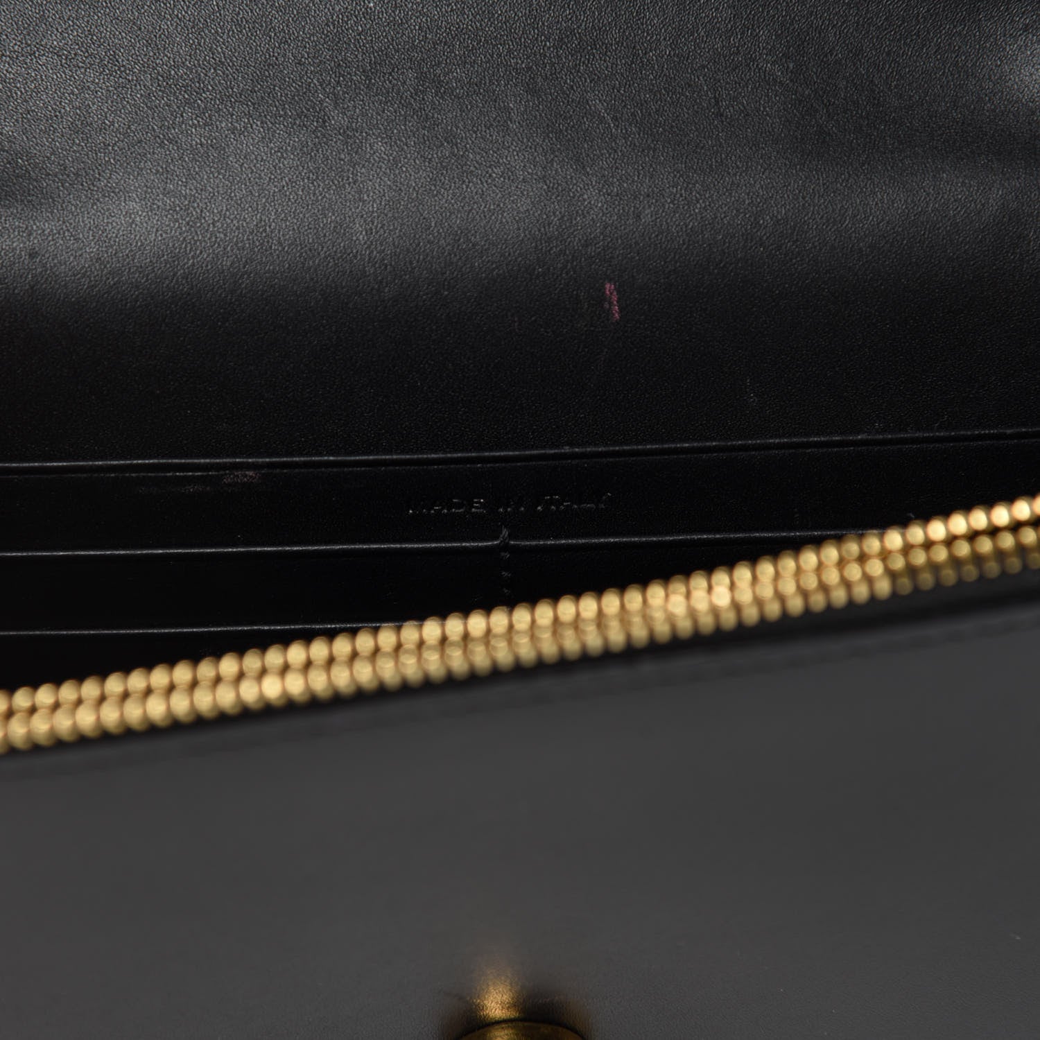 Saint Laurent Smooth Calfskin Classic Monogram Kate Tassel Chain Wallet Black 9 of 10