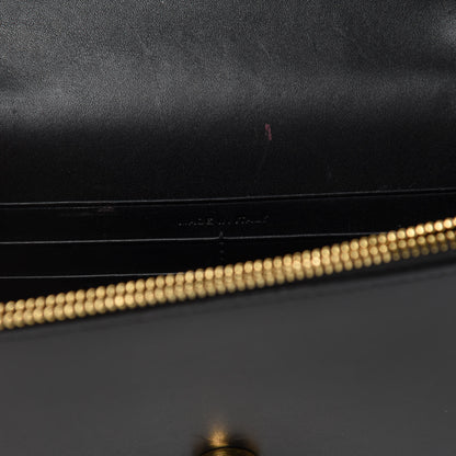 Saint Laurent Smooth Calfskin Classic Monogram Kate Tassel Chain Wallet Black 9 of 10