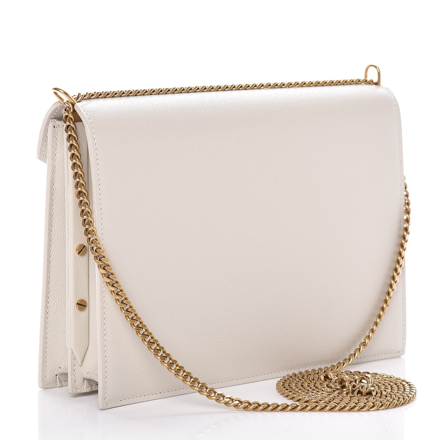 Smooth Calfskin Monogram Cassandra Clasp Bag Porcellana