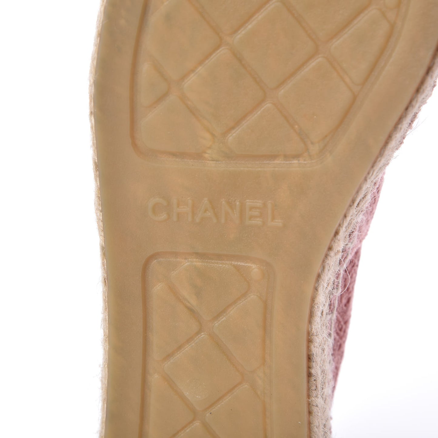 Velvet Grosgrain Quilted Camellia CC Espadrilles 40 Pink Black