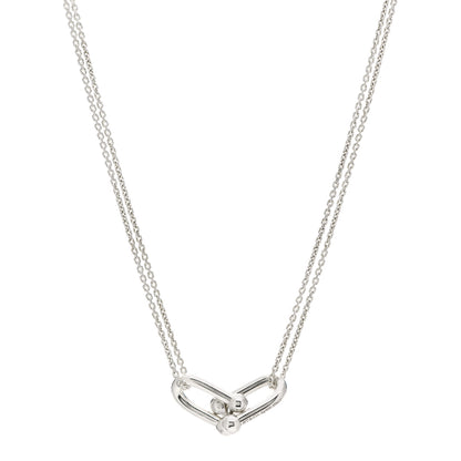 Tiffany Sterling Silver Double HardWear Link Pendant Necklace 1 of 5