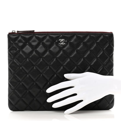 Chanel Caviar Quilted Medium Cosmetic Case Black 2 of 7
