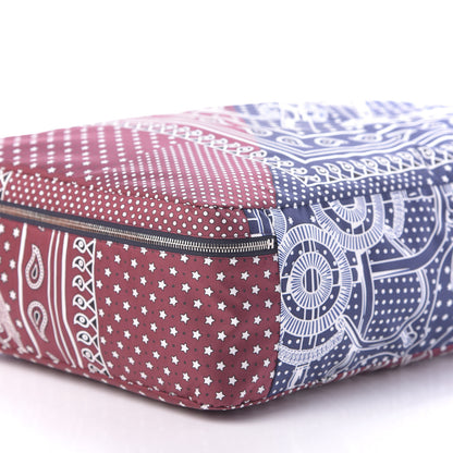 Hermes Silk Travelsilk Travel Cube Bordeaux Bleu Marine 10 of 20