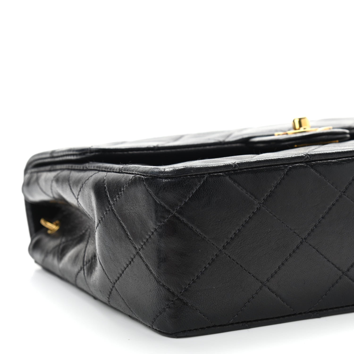 Chanel Lambskin Quilted Mini Square Flap Bag Black 5 of 10