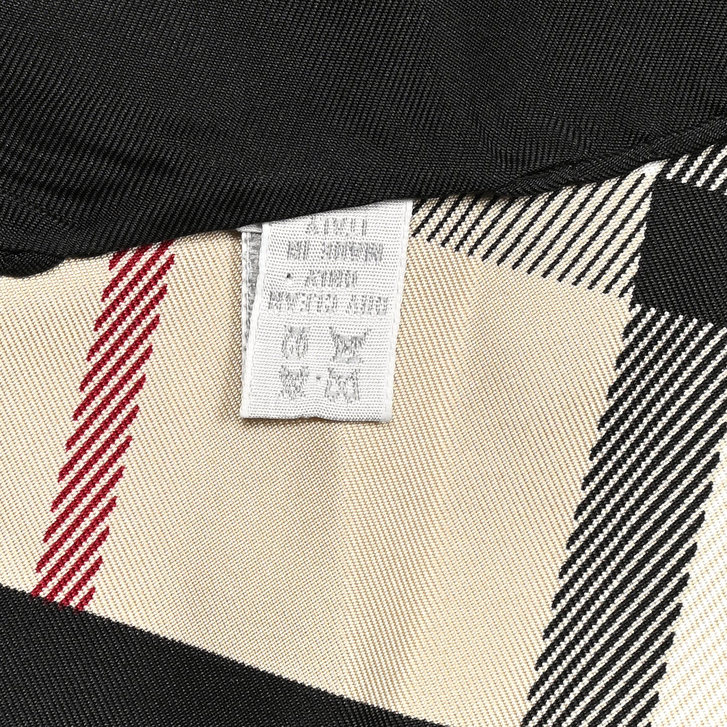 Silk House Check Square Scarf Beige Black
