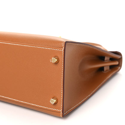 Hermes Epsom Kelly Sellier 32 Gold 10 of 11