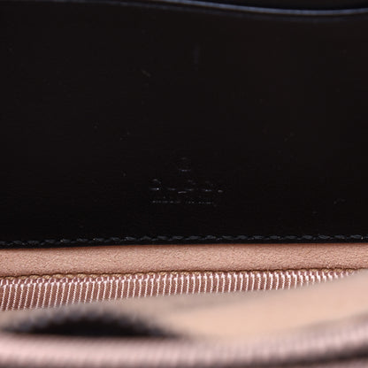 Gucci Calfskin Matelasse Mini GG Marmont Chain Crossbody Bag Black 8 of 13