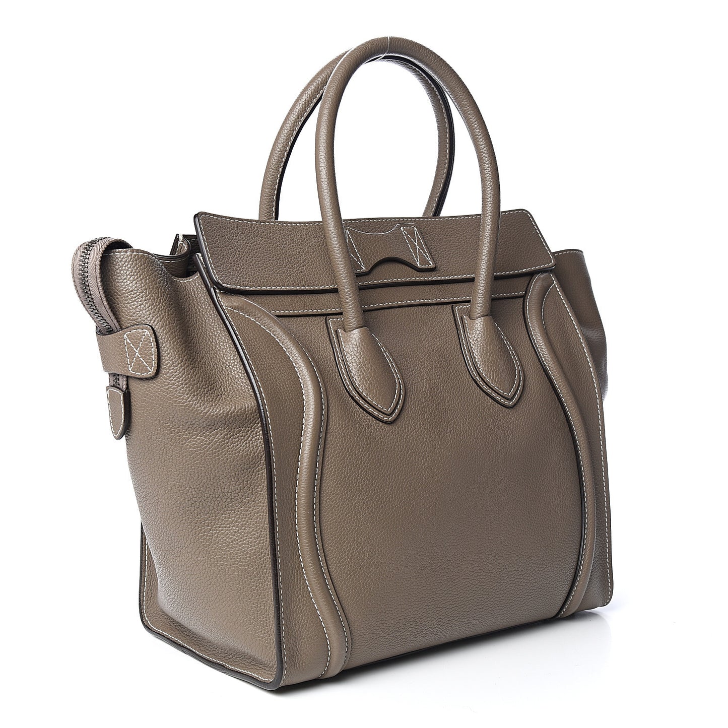 Drummed Calfskin Mini Luggage Souris