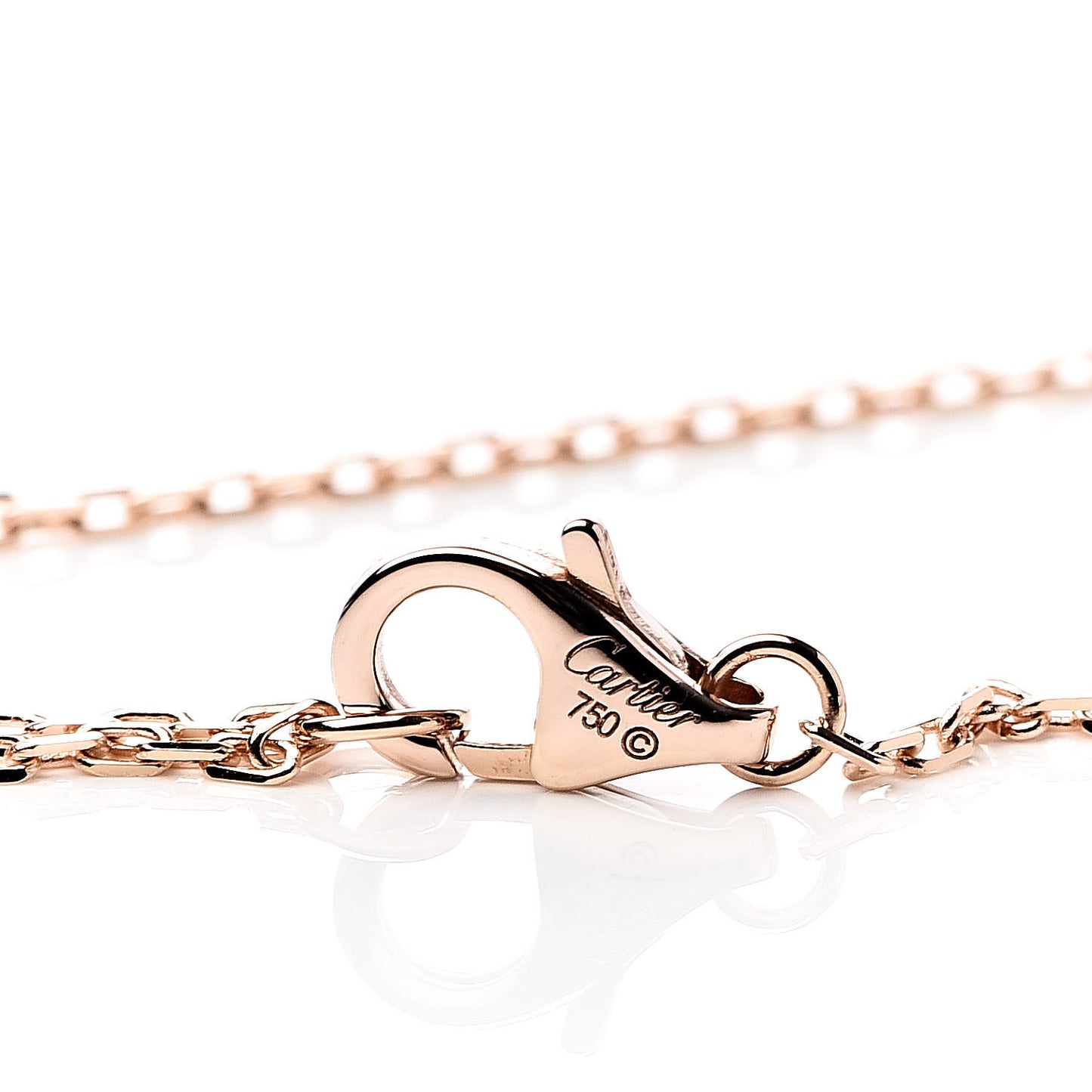 18K Pink Yellow White Gold Trinity Heart Bracelet