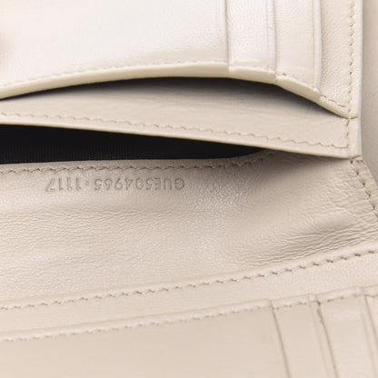 Saint Laurent Lambskin Y Quilted Monogram Compact Loulou Wallet Nude Powder 7 of 12