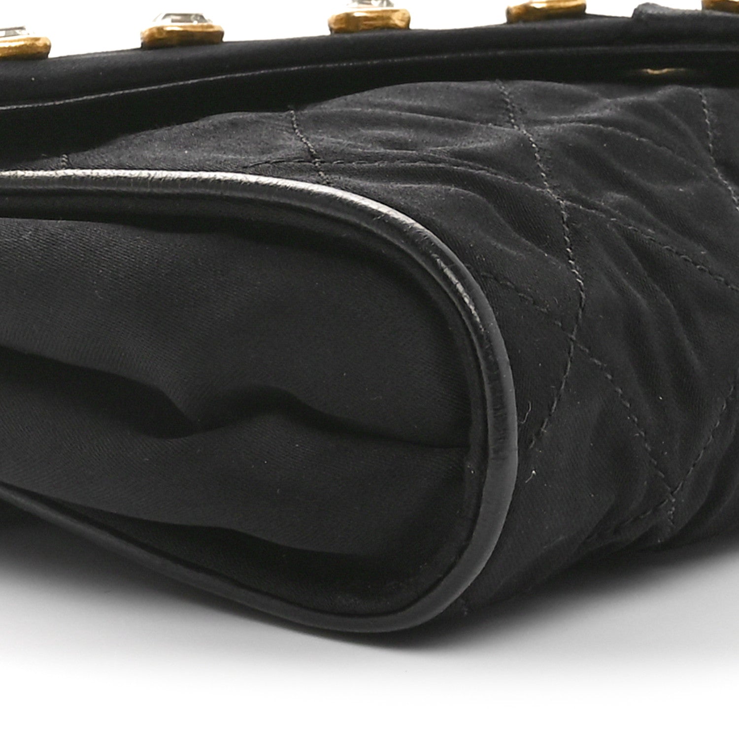 Chanel Fabric Quilted Crystal Envelope Small Flap Black 9 of 10