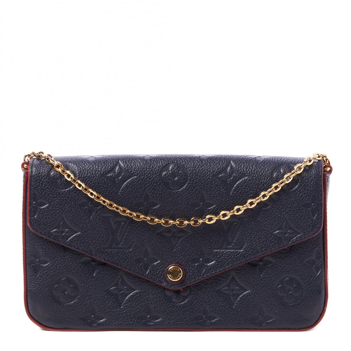 Empreinte Pochette Felicie Chain Wallet Marine Rouge
