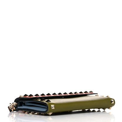 Valentino Garavani Vitello Colorblock Rockstud Wristlet Wallet Multicolor 4 of 13