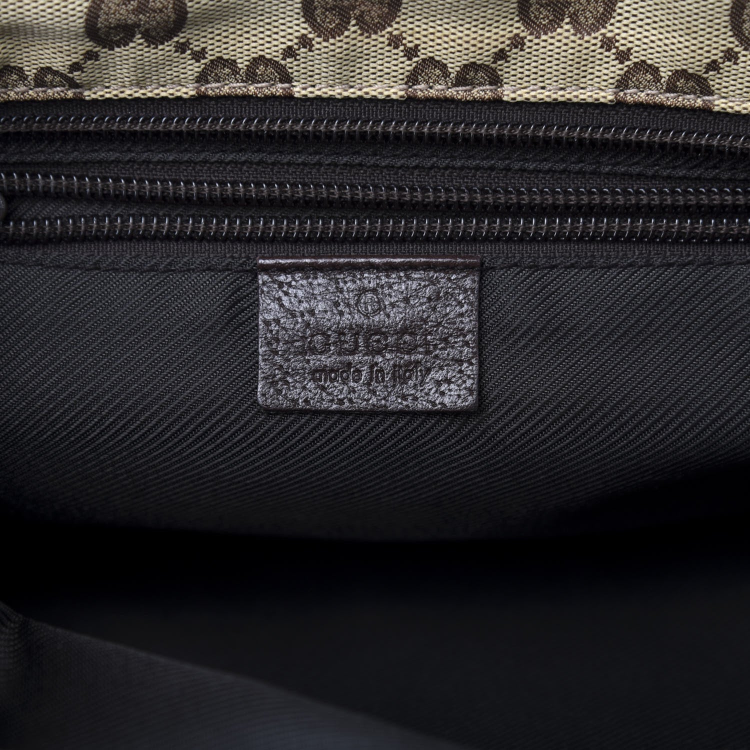 Gucci GG Monogram Small Web Handle Bucket Tote Dark Brown 8 of 11