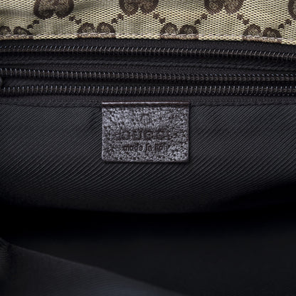 Gucci GG Monogram Small Web Handle Bucket Tote Dark Brown 8 of 11