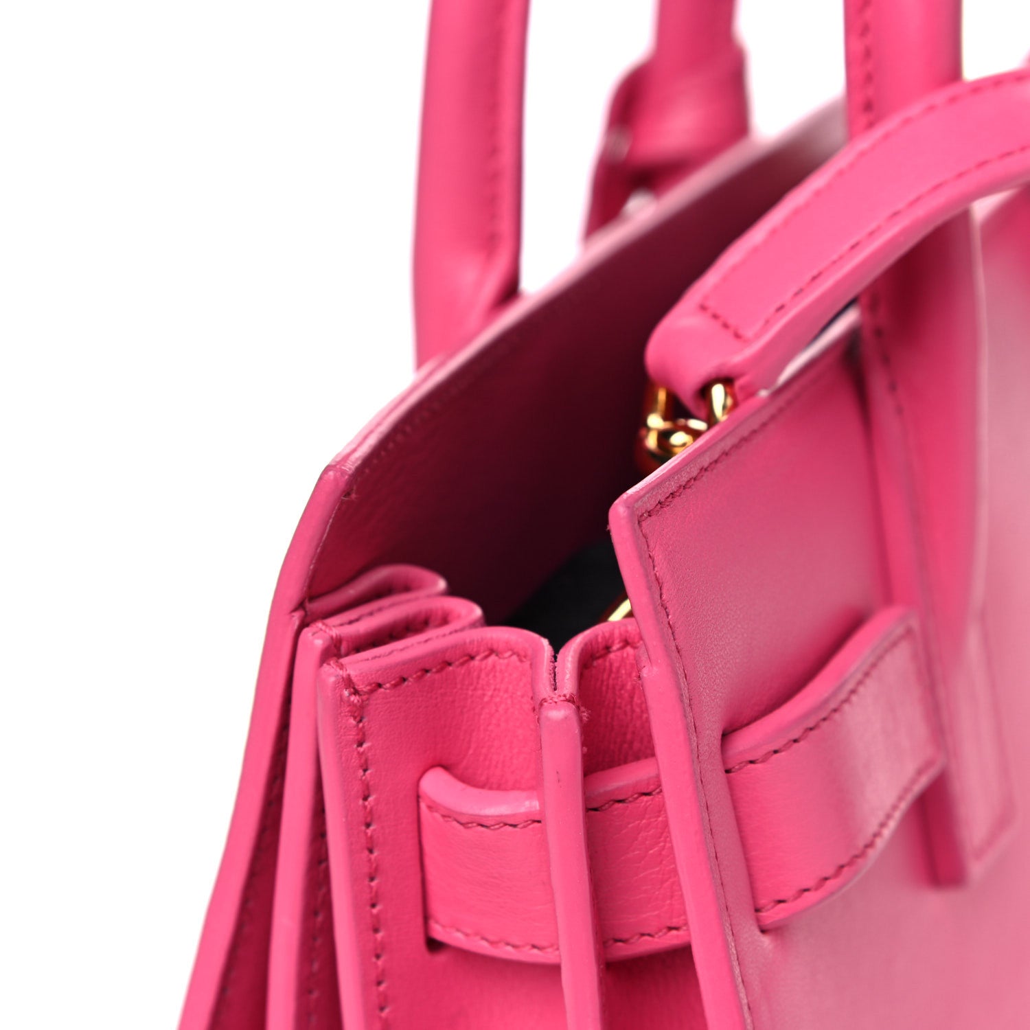 Saint Laurent Calfskin Nano Sac De Jour Lipstick Fuchsia 16 of 19