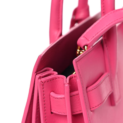 Saint Laurent Calfskin Nano Sac De Jour Lipstick Fuchsia 16 of 19