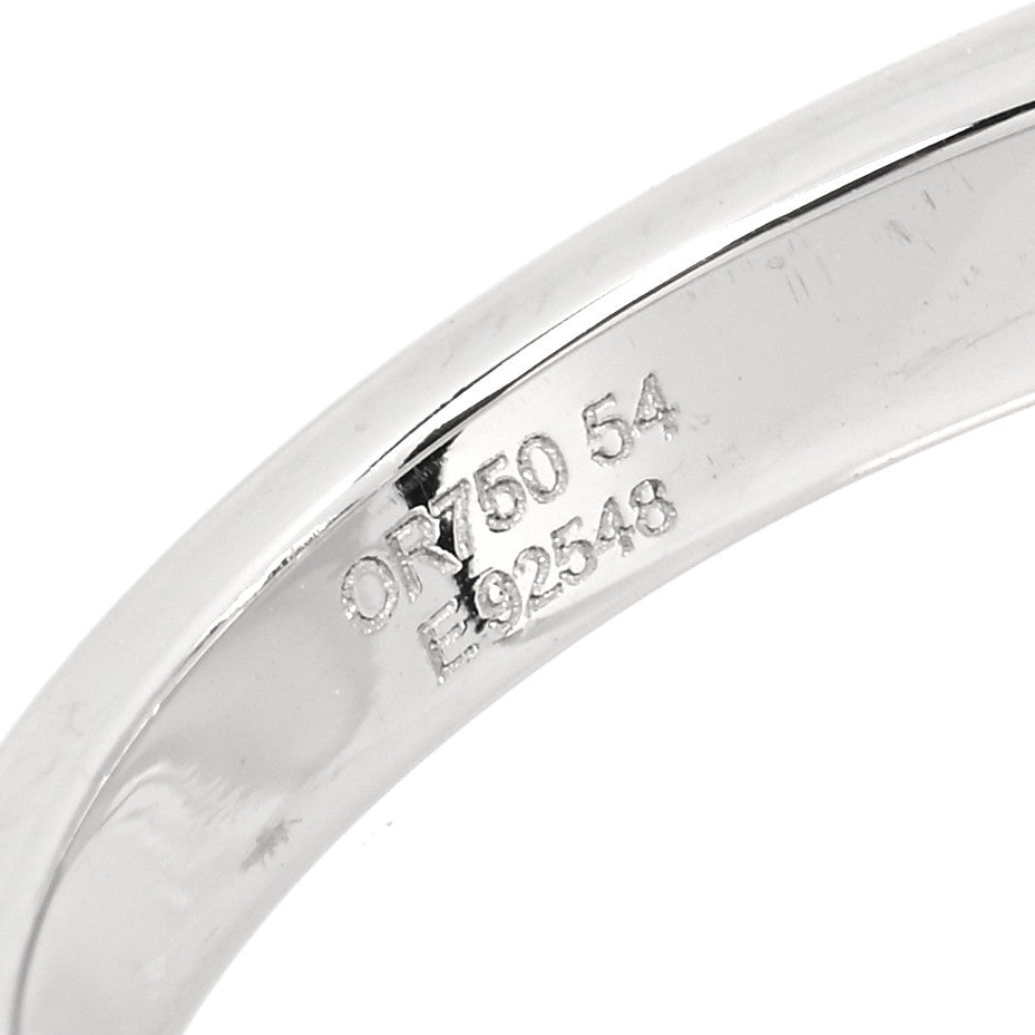 18K White Gold Brown Diamond Garnet Macaron Ring 54 6.75