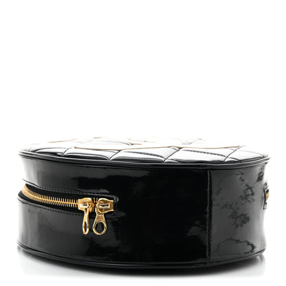 Chanel Patent CC Round Vanity Case Black 4 of 11