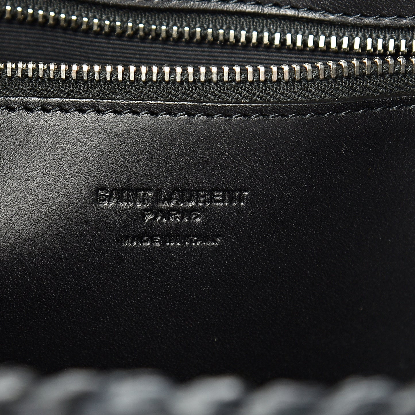 Raffia Calfskin Small Panier Tote Black