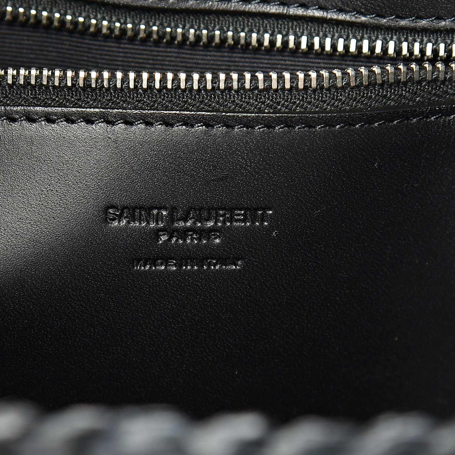 Saint Laurent Raffia Calfskin Small Panier Tote Black 5 of 9