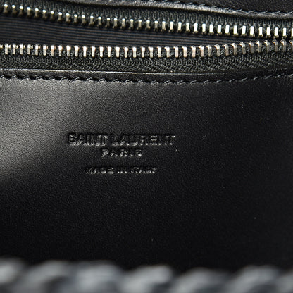 Saint Laurent Raffia Calfskin Small Panier Tote Black 5 of 9