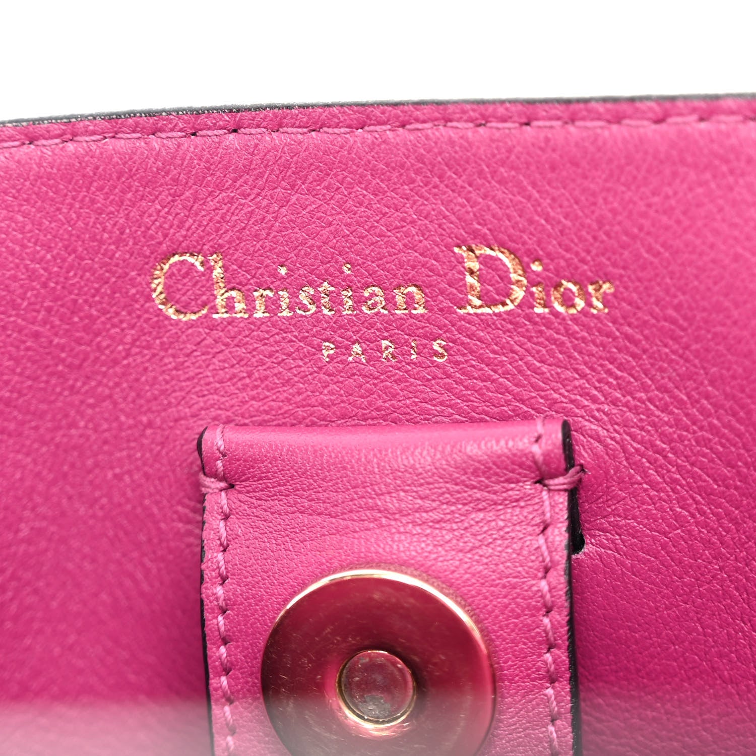 Christian Dior Bullcalf Medium Diorissimo Tote Black Rose Indien 7 of 11