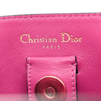 Christian Dior Bullcalf Medium Diorissimo Tote Black Rose Indien 7 of 11