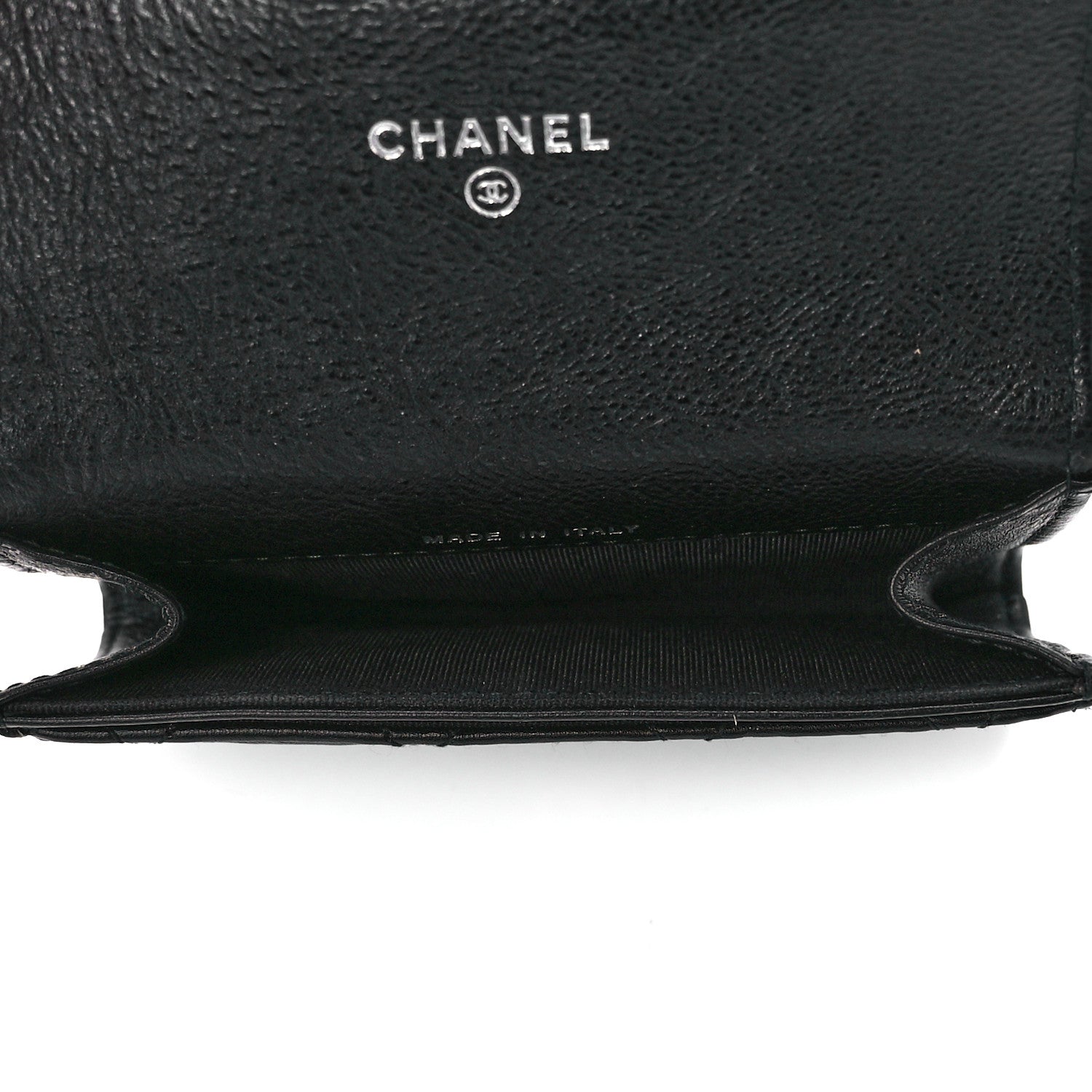 Chanel Crumpled Calfskin Quilted Flap Card Holder Wallet So Black 5 of 13